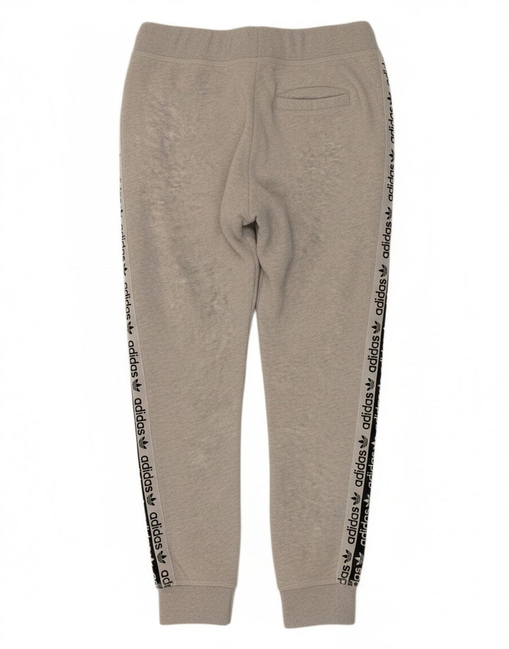 ADIDAS Womens Graphic Tracksuit Trousers Joggers UK 12 Medium Grey