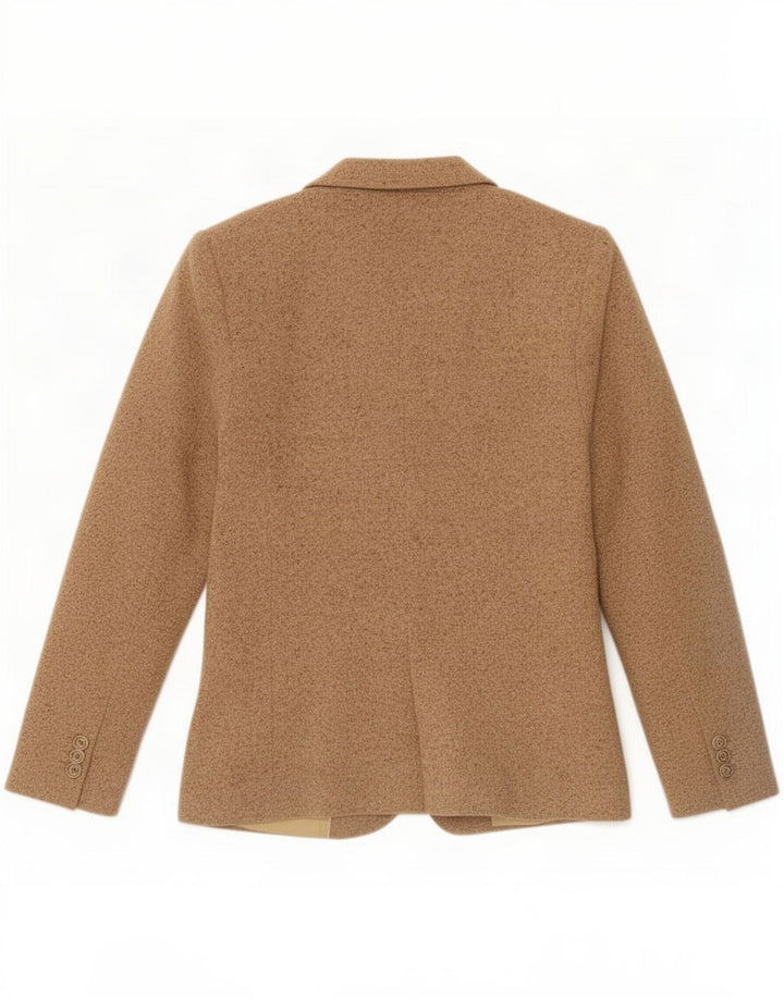 Massimo Dutti Womens 2 Button Blazer Jacket EU 40 Medium Beige Flecked Wool