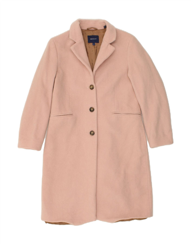 GANT Womens Overcoat UK 10 Small Pink Wool | Vintage Gant | Thrift | Second-Hand Gant | Used Clothing | Messina Hembry 