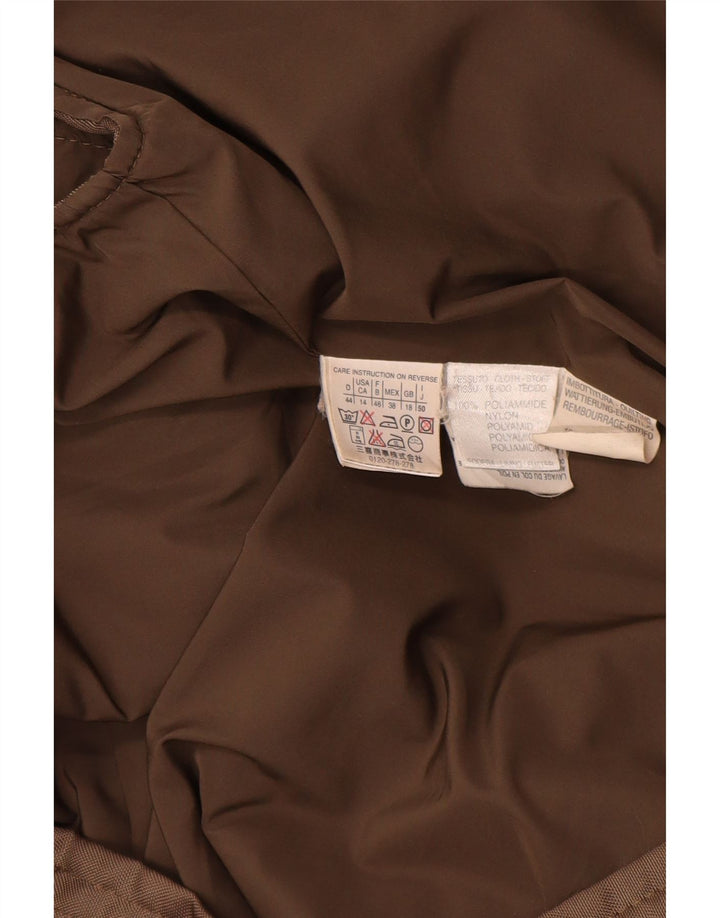 Marella Womens Hooded Overcoat UK 18 XL Brown Polyamide