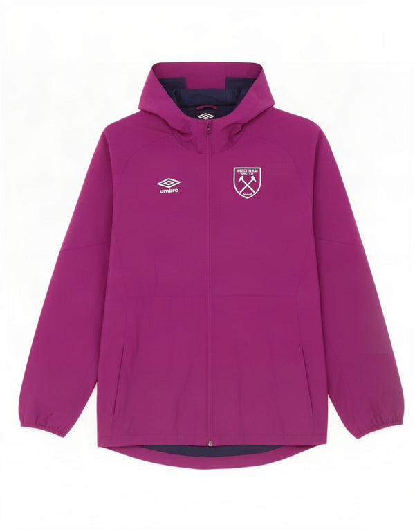 Umbro Girls West Ham United Hooded Rain Jacket 13-14 Years XL Purple