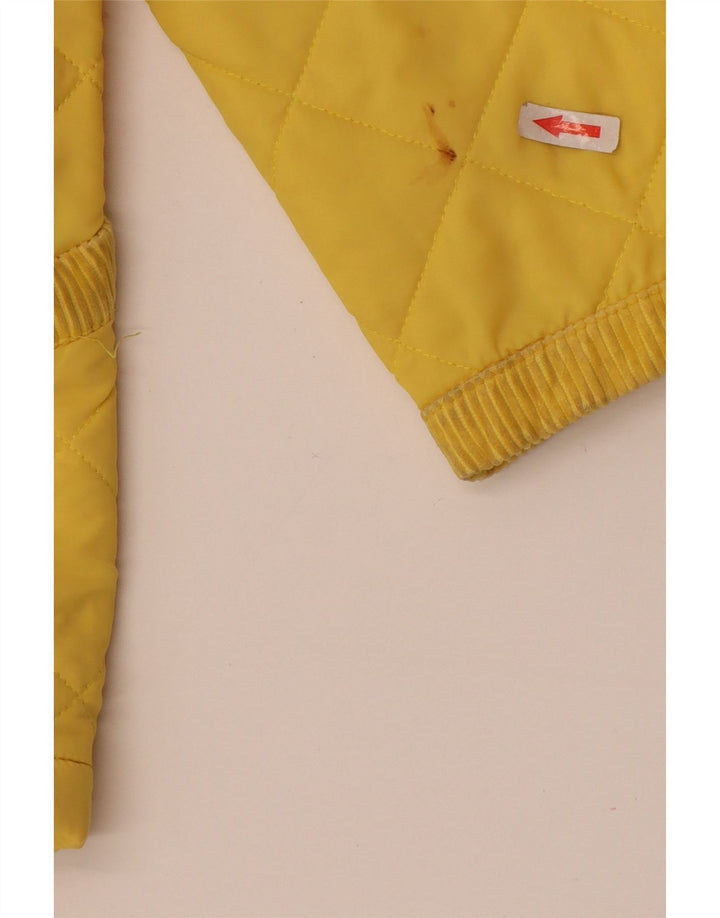 Husky Womens Quilted Jacket UK 12 Medium  Yellow Polyamide