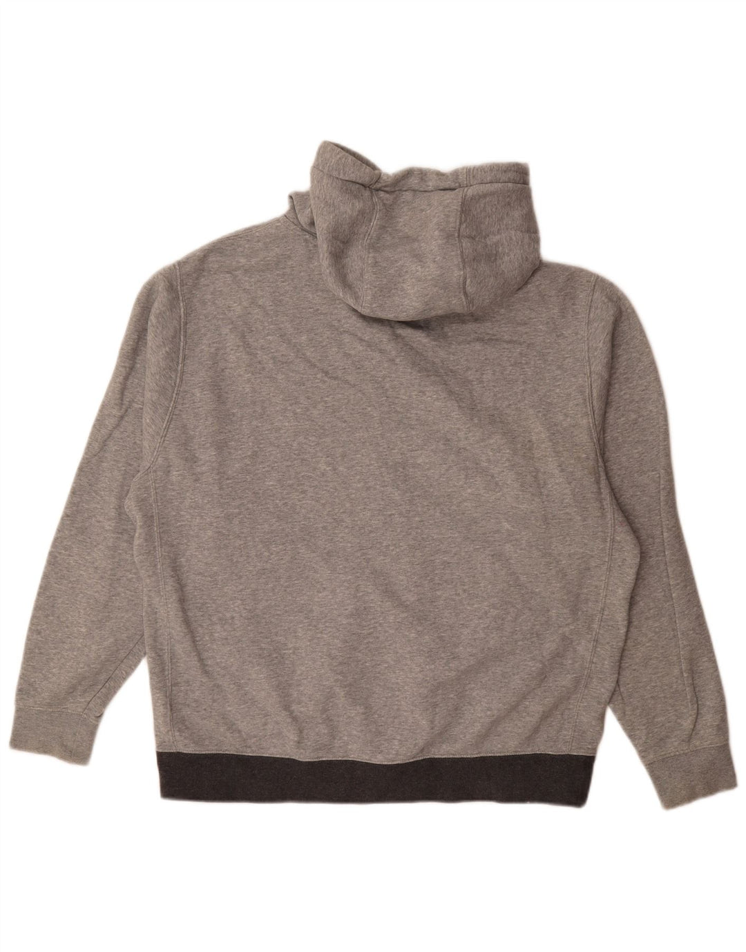 Nike Mens Zip Hoodie Sweater Large Grey Colourblock Cotton