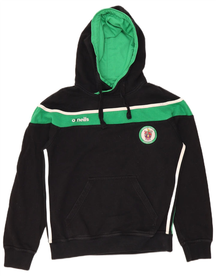 O'Neills Mens Hoodie Jumper Small Black Colourblock Cotton