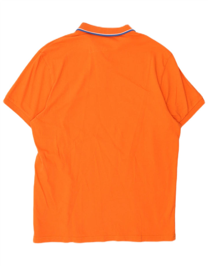 CANADIENS Mens Polo Shirt IT 56 2XL Orange Cotton