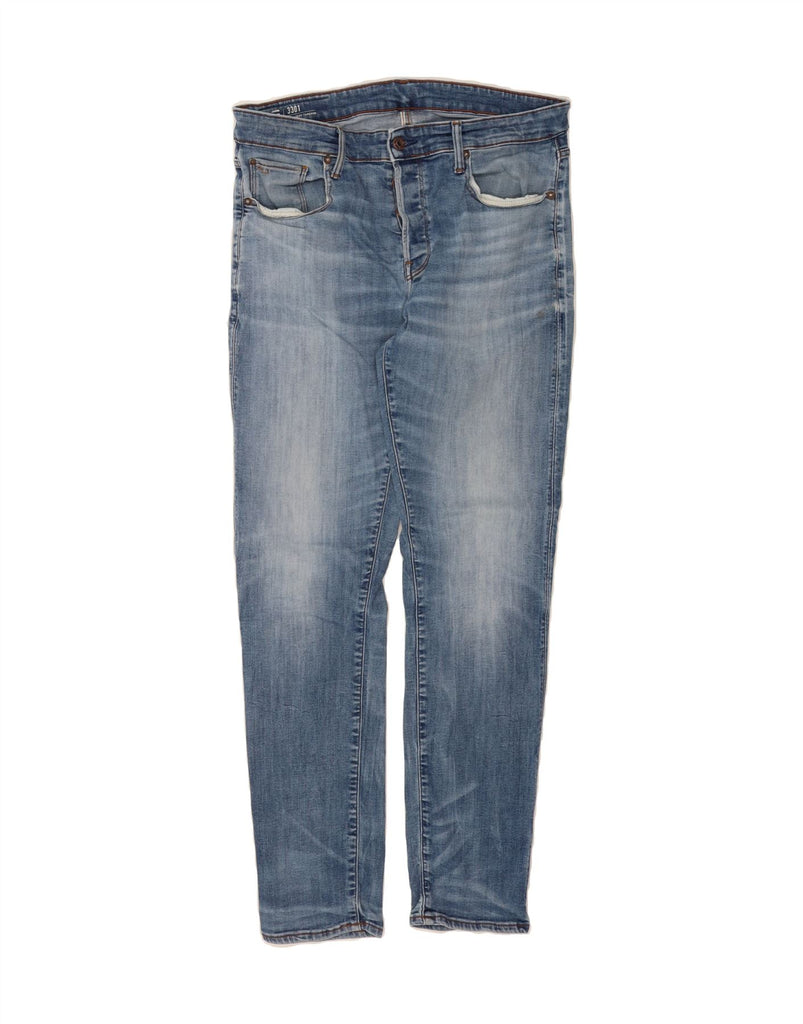 G-STAR Mens 3301 Tapered Straight Jeans W34 L34 Blue Cotton Vintage G-Star and Second-Hand G-Star from Messina Hembry 