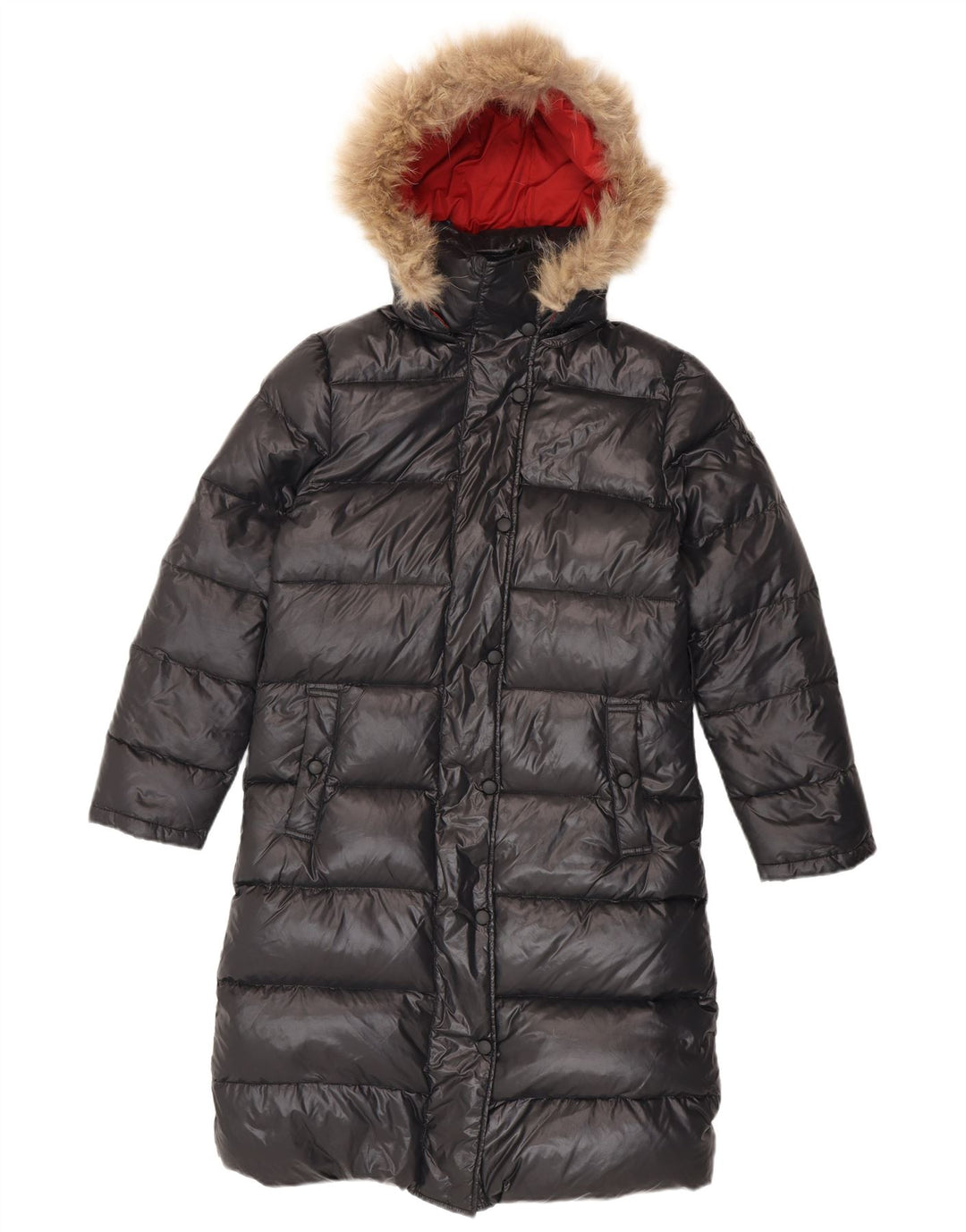 Ellesse Womens Hooded Padded Coat UK 14 Medium Black Nylon
