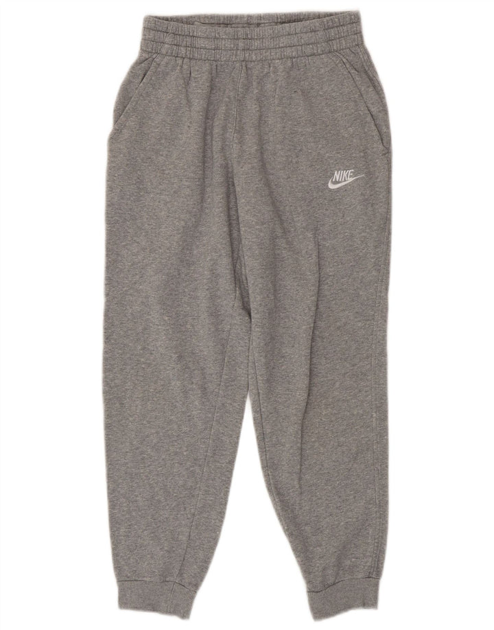 NIKE Boys Tracksuit Trousers Joggers 12-13 Years Large Grey Cotton