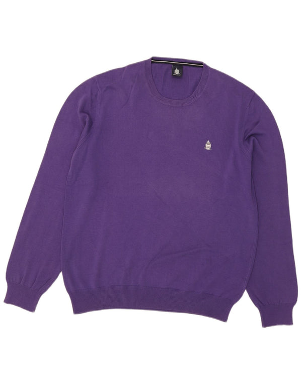Marina Yachting Mens Crew Neck Jumper Sweater 2XL Purple Cotton