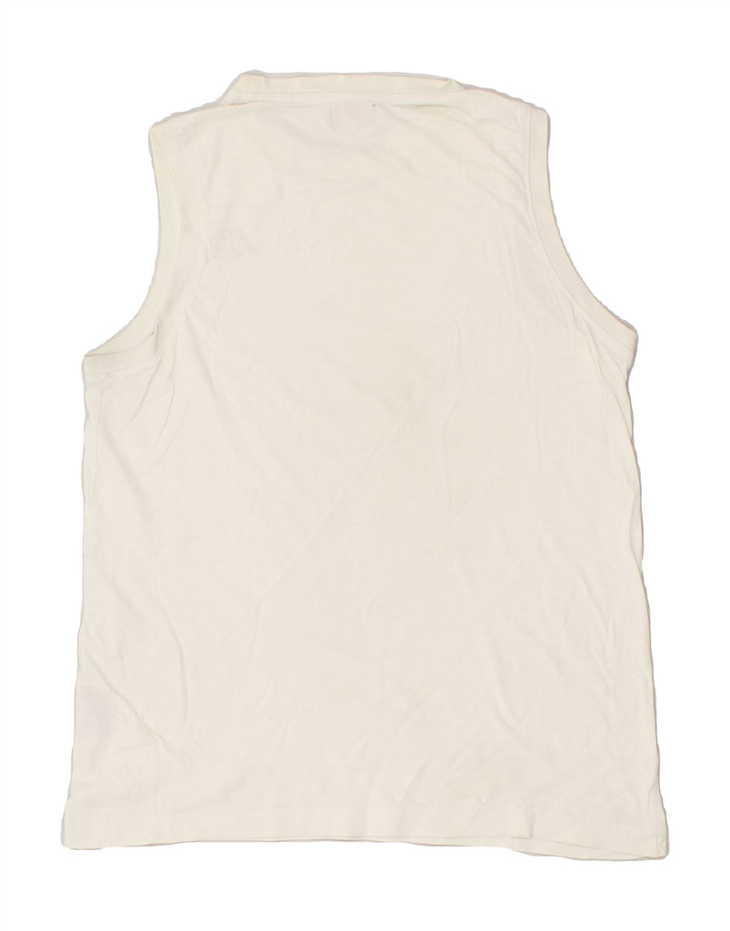 KAPPA Mens Vest Top Medium White Cotton | Vintage Kappa | Thrift | Second-Hand Kappa | Used Clothing | Messina Hembry 