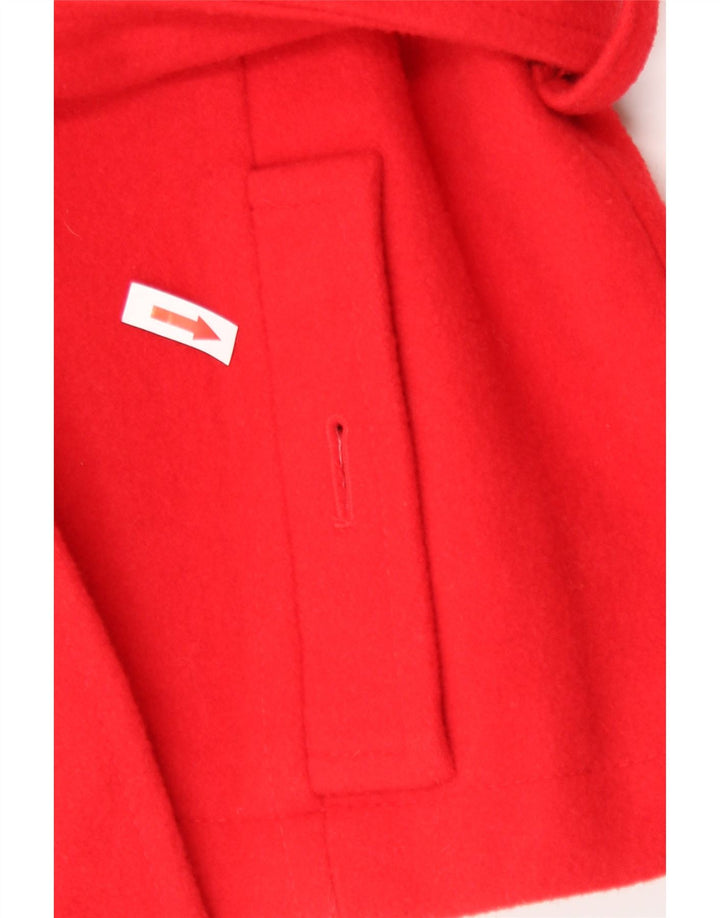 Moschino Womens Military Duffle Jacket UK 12 Medium Red Wool