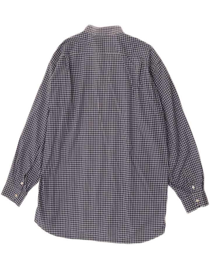 Lacoste Mens Shirt Size 41 Large Navy Blue Gingham