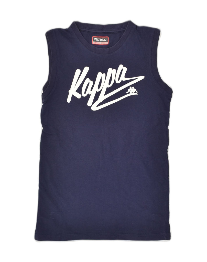 KAPPA Boys Graphic Vest Top 11-12 Years Navy Blue Cotton | Vintage Kappa | Thrift | Second-Hand Kappa | Used Clothing | Messina Hembry 