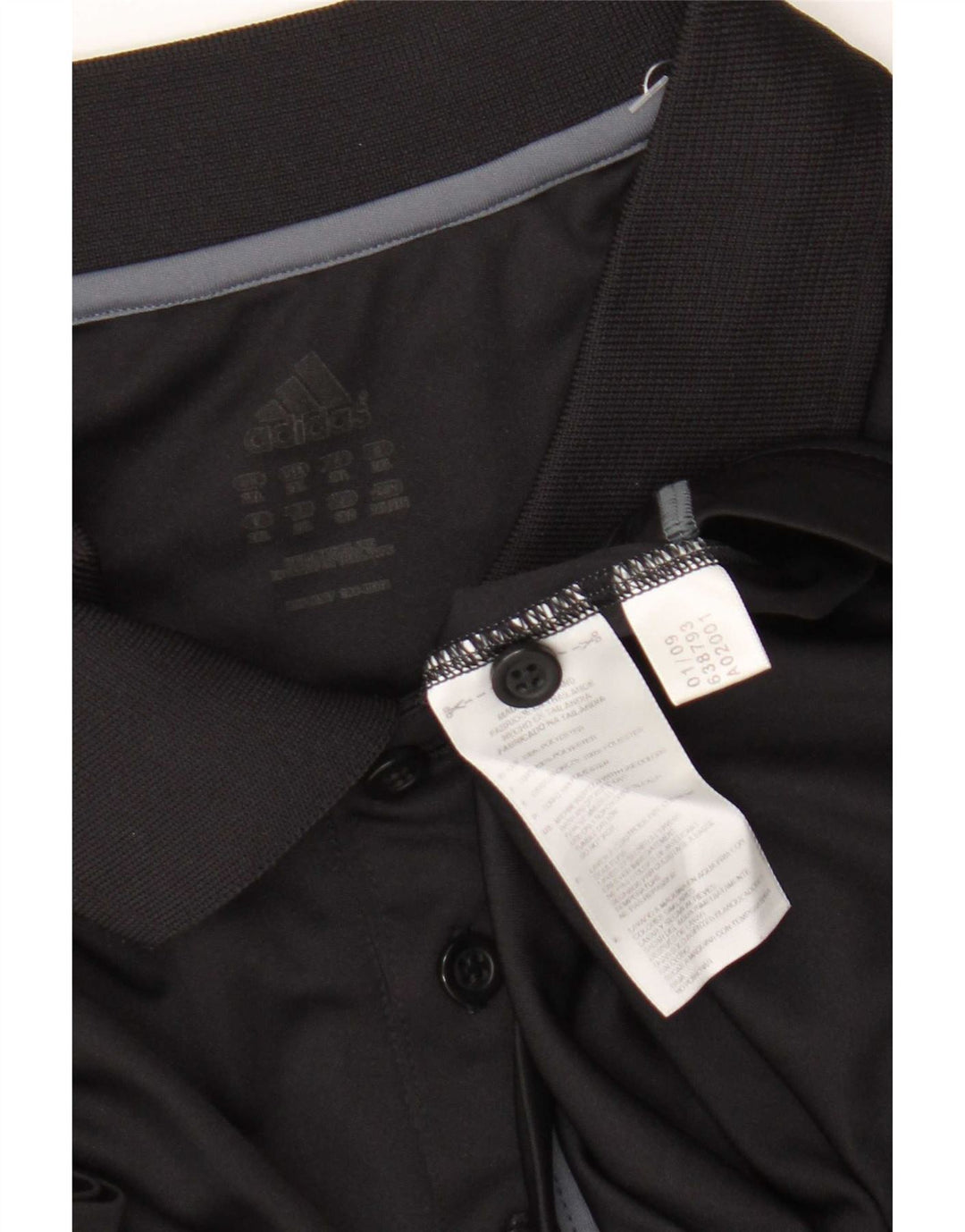 Adidas Mens Polo Shirt 2XL Black Polyester
