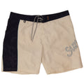 Sundek Mens Graphic Regular Swimming Shorts Large White Colourblock Beach