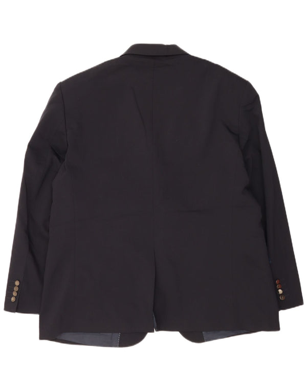 Marks & Spencer Mens Short 2 Button Blazer Jacket UK 40 Large Navy Blue