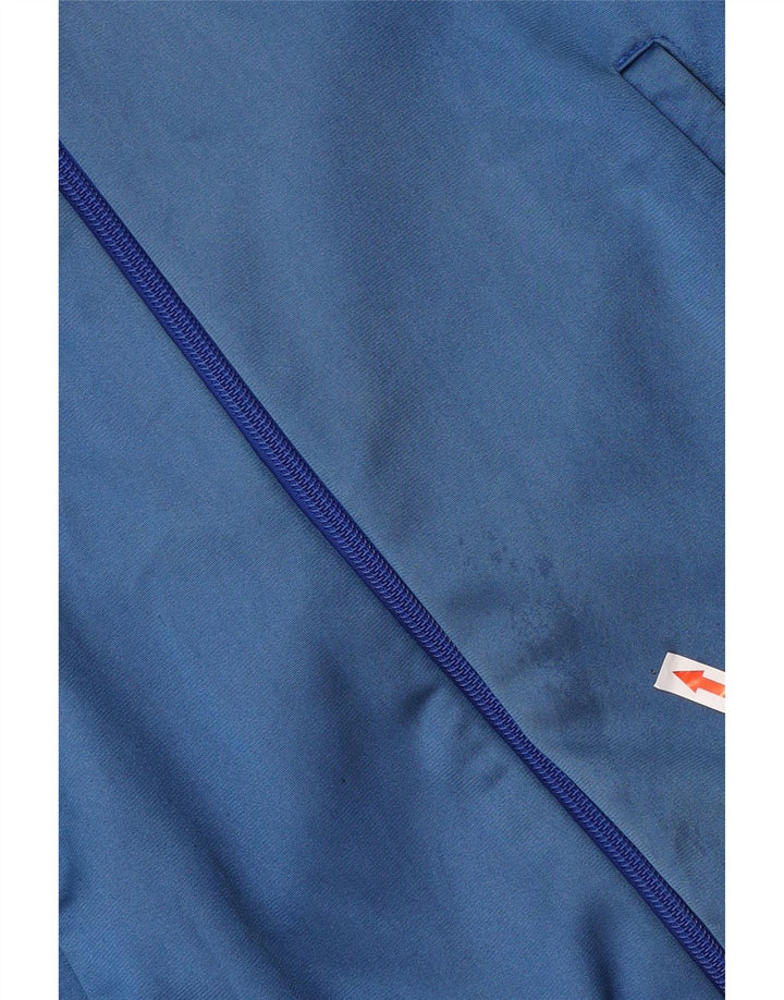 Asics Mens Graphic Tracksuit Top Jacket Large Blue Colourblock Polyamide