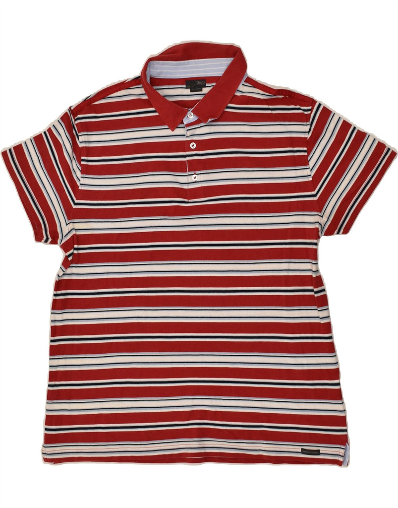 MARLBORO CLASSICS Mens Polo Shirt 2XL Red Striped Cotton | Vintage Marlboro Classics | Thrift | Second-Hand Marlboro Classics | Used Clothing | Messina Hembry 