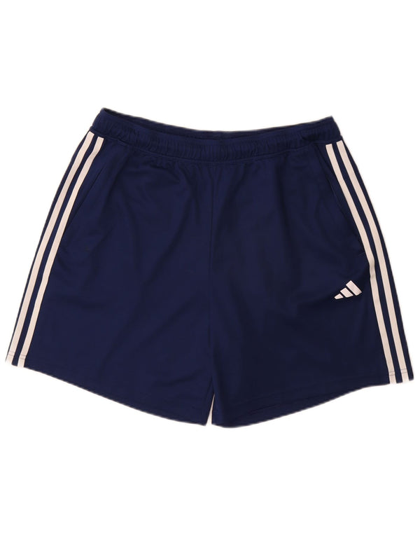 Adidas Mens Aeroready Regular Fit Sport Shorts Large Navy Blue Polyester