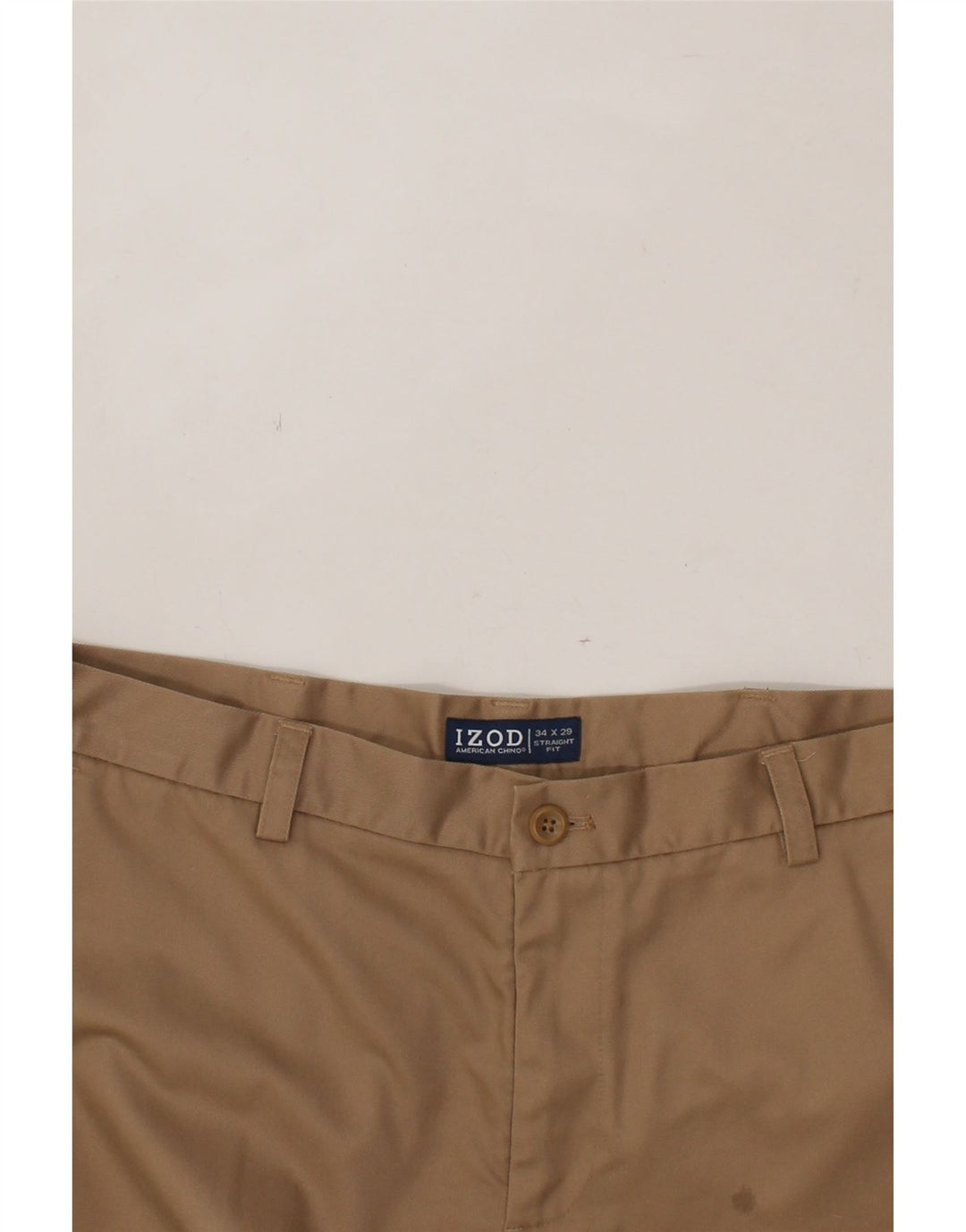 IZOD Mens Straight Chino Trousers W34 L29  Beige Cotton Vintage Izod and Second-Hand Izod from Messina Hembry 