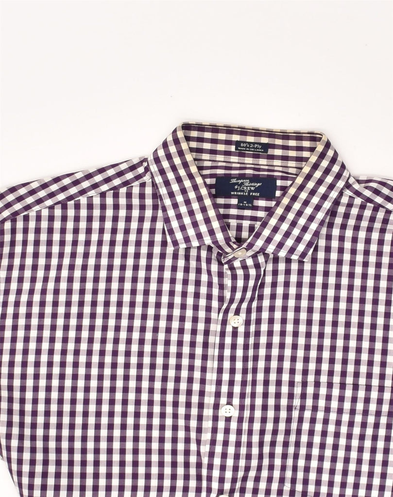 J. CREW Mens Wrinkle Free Shirt Size 15 15 1/2 Medium Purple Gingham | Vintage J. Crew | Thrift | Second-Hand J. Crew | Used Clothing | Messina Hembry 