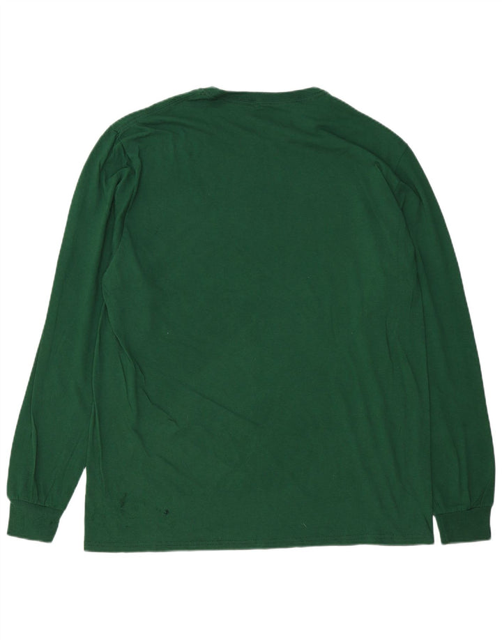 RUSSELL ATHLETIC Mens Top Long Sleeve XL Green Cotton