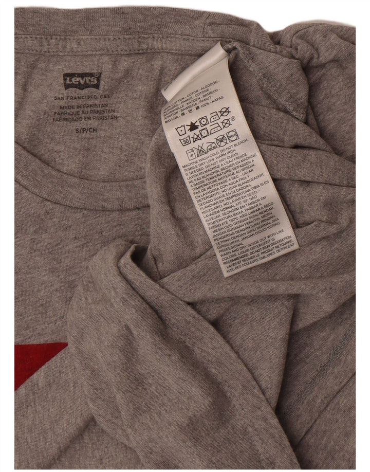 Levi's Mens Graphic T-Shirt Top Small Grey Cotton