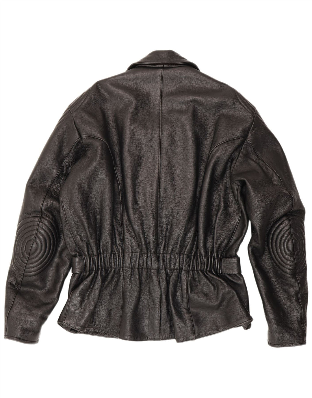 Louis Mens Leather Biker Jacket UK 42 XL Black Leather