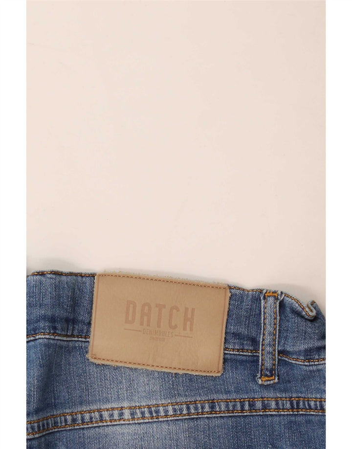 Datch Womens Distressed Graphic Denim Shorts Large W32 Blue