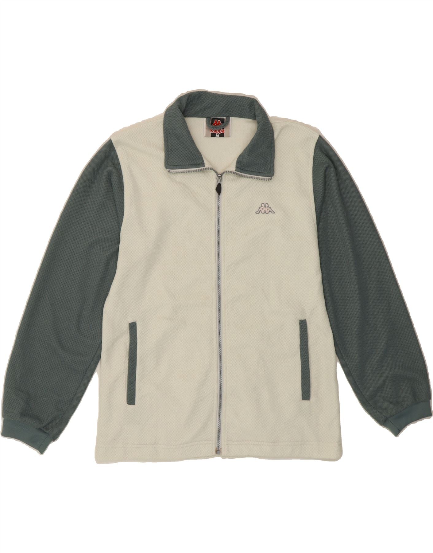 Giacca da tuta da donna KAPPA, taglia UK 14, colore bianco sporco