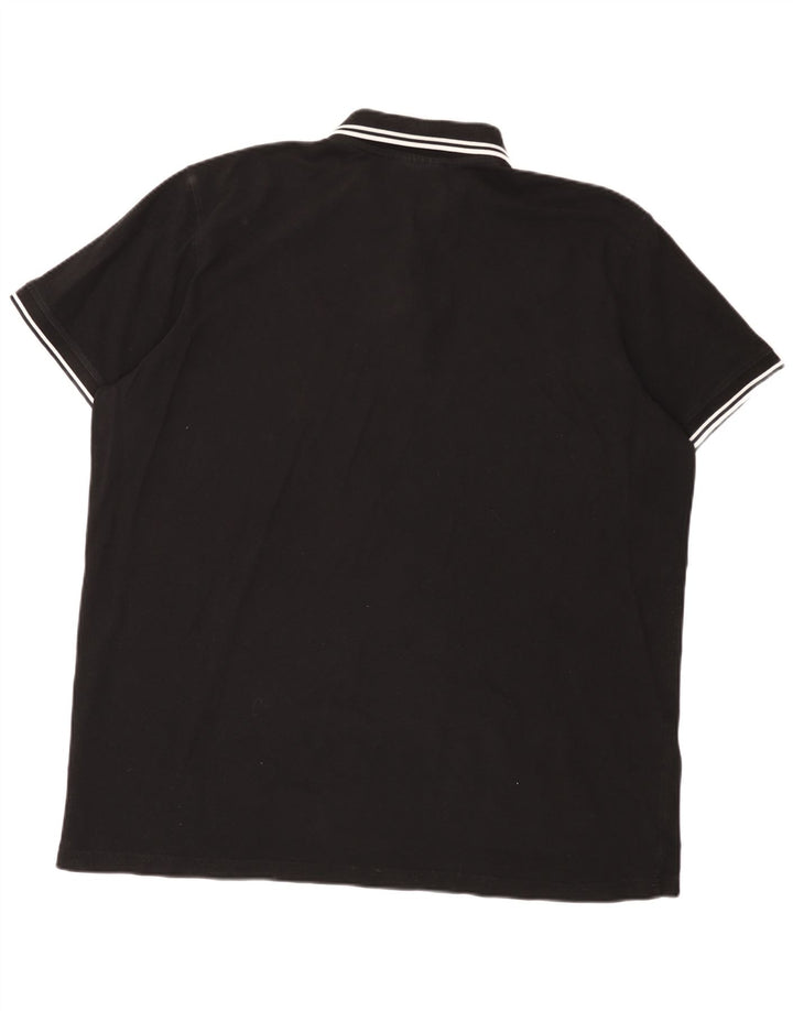 Kappa Mens Polo Shirt 3XL Black Cotton