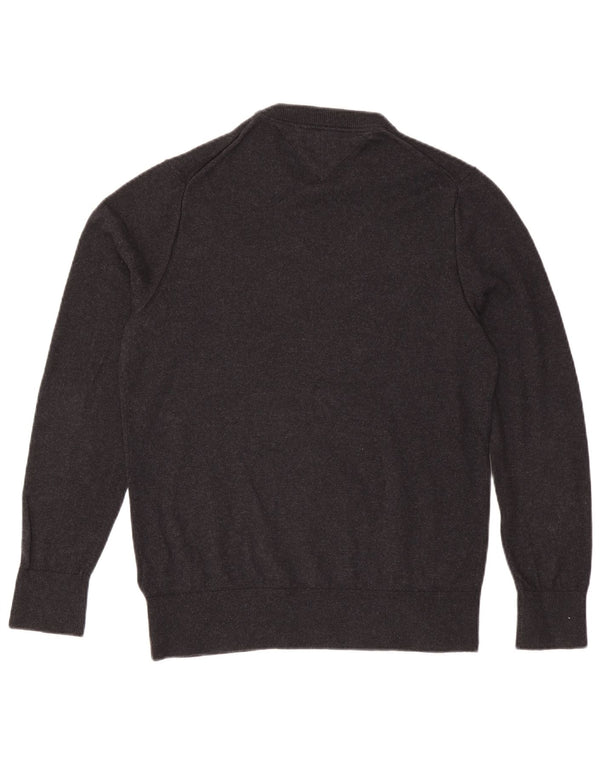 Tommy Hilfiger Mens Crew Neck Jumper Sweater Medium Grey Cotton