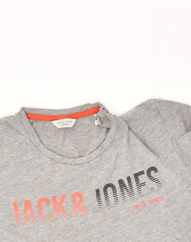 JACK & JONES Mens Graphic T-Shirt Top Small Grey Cotton | Vintage Jack & Jones | Thrift | Second-Hand Jack & Jones | Used Clothing | Messina Hembry 