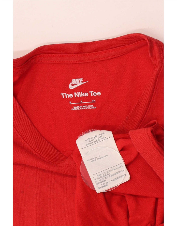 Nike Mens T-Shirt Top Small Red Cotton