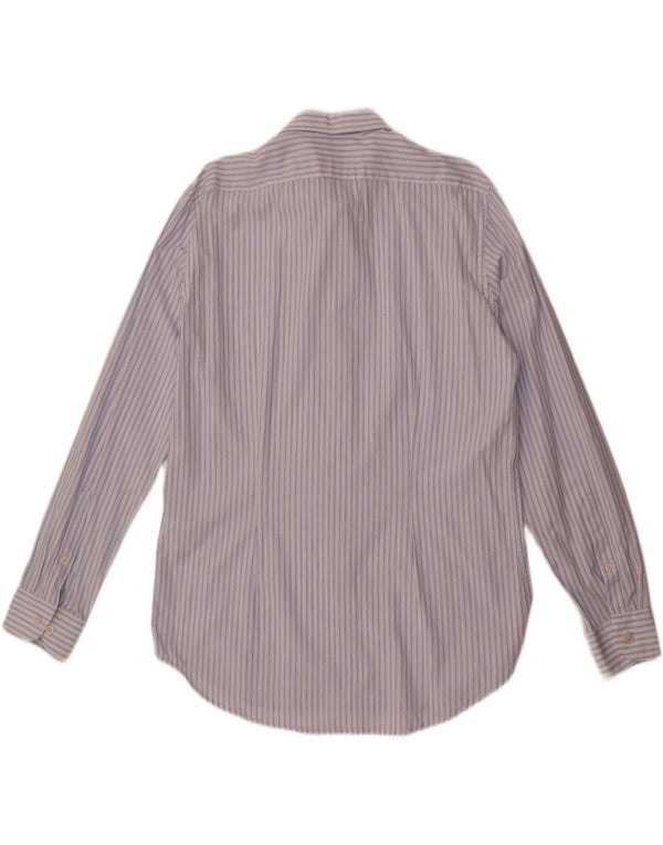 Carrera Mens Shirt Large Blue Striped Cotton