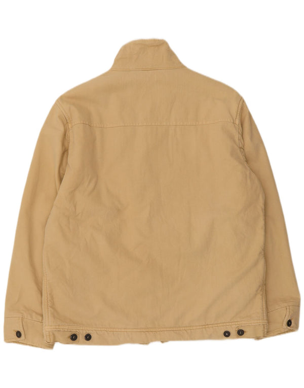 Murphy & Nye Mens Regular Fit Bomber Jacket UK 40 Large Beige Cotton