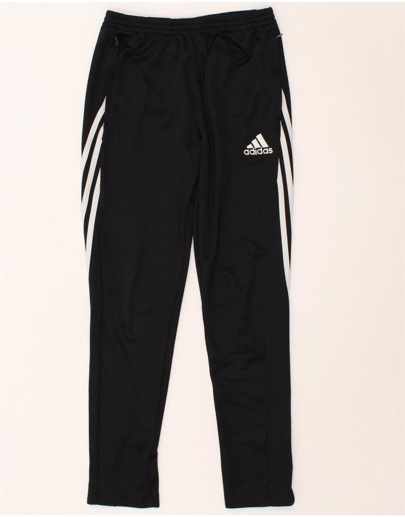 ADIDAS Boys Climalite Tracksuit Trousers 13-14 Years XL Black Polyester Vintage Adidas and Second-Hand Adidas from Messina Hembry 