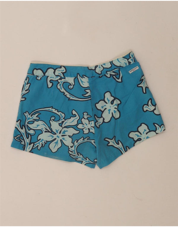 Murphy & Nye Womens Swimming Shorts W29 Medium Blue Floral Cotton