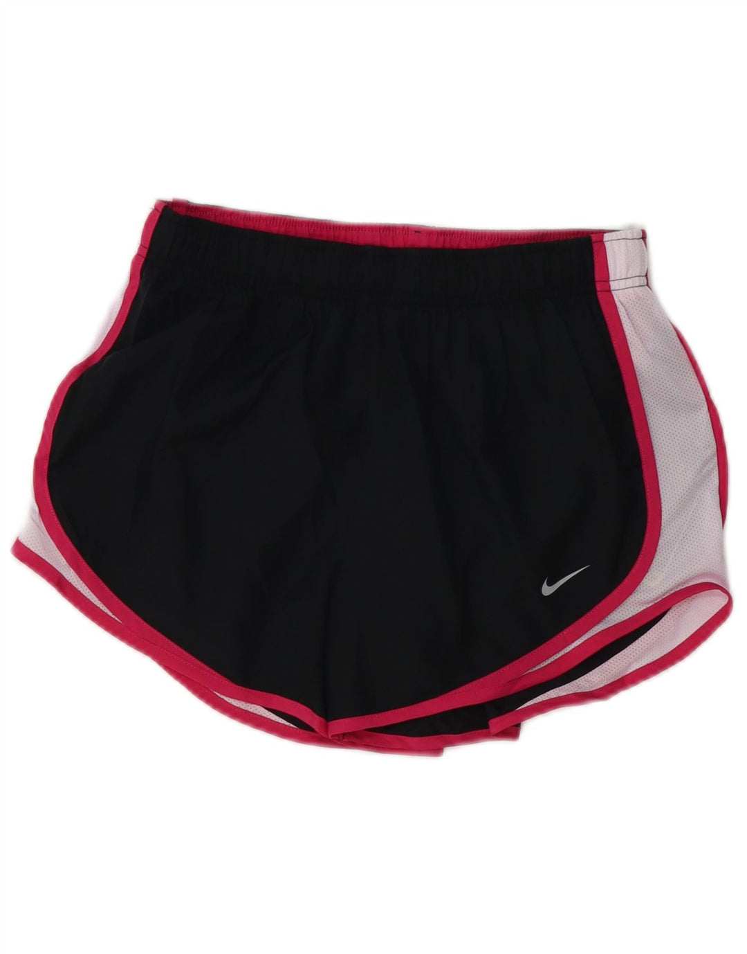 NIKE Womens Dri Fit Sport Shorts UK 8 Small  Black Colourblock Polyester