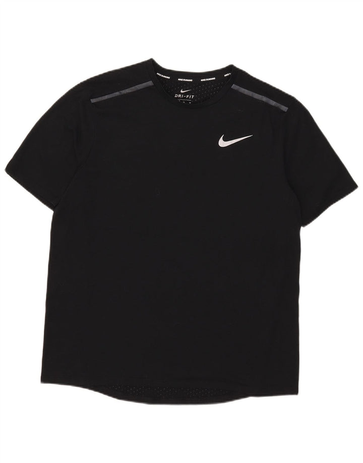 Nike Womens Dri Fit T-Shirt Top UK 18 XL Black Polyester