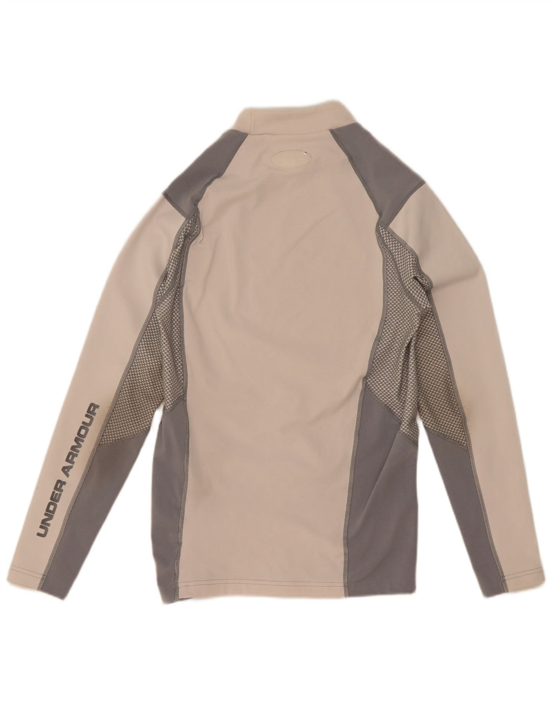 Under Armour Mens Cold Gear Graphic Top Long Sleeve Large Off White