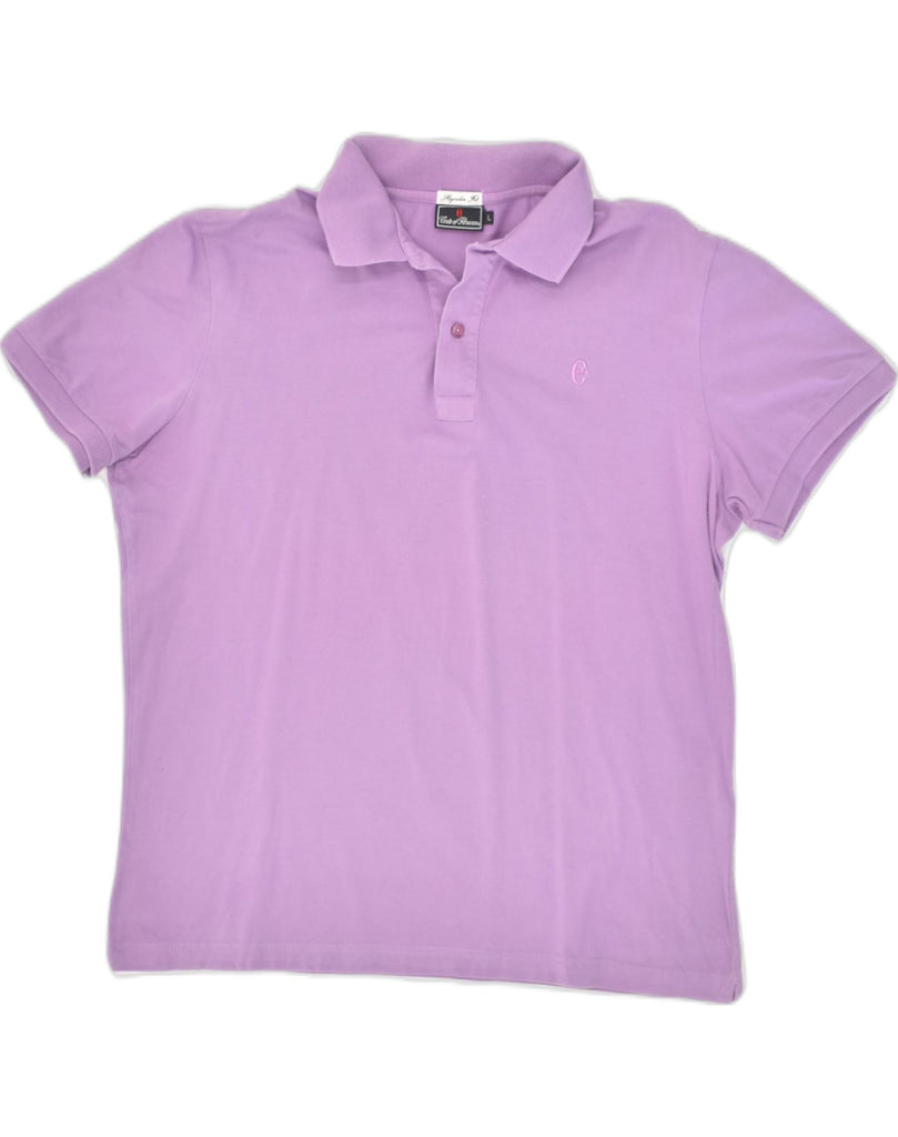 CONTE OF FLORENCE Mens Regular Fit Polo Shirt Large Purple Cotton | Vintage Conte of Florence | Thrift | Second-Hand Conte of Florence | Used Clothing | Messina Hembry 