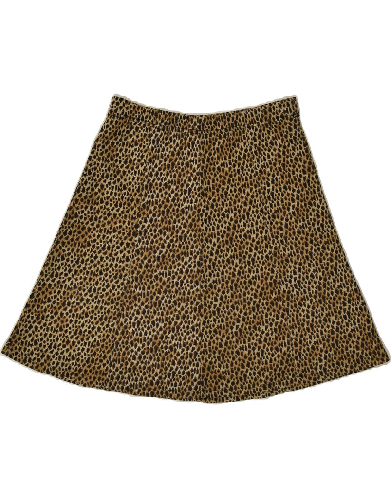 VINTAGE Womens High Waist A-Line Skirt Large W26  Brown Animal Print | Vintage Vintage | Thrift | Second-Hand Vintage | Used Clothing | Messina Hembry 