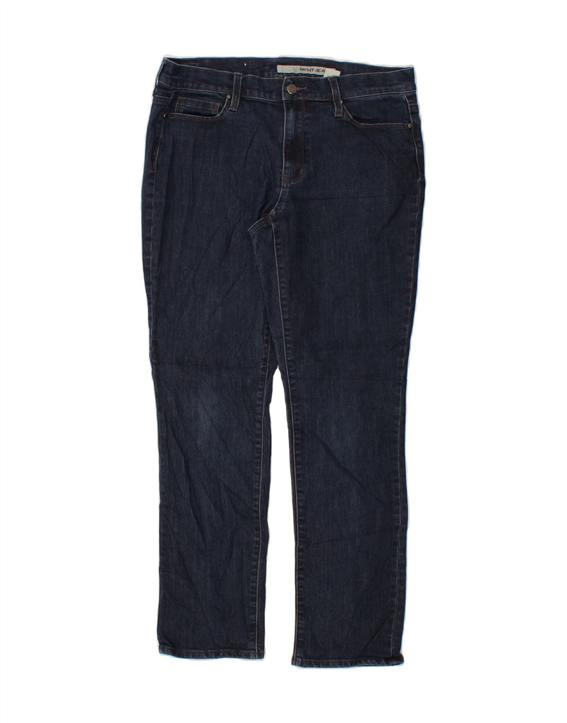 DKNY Womens Straight Jeans US 10 Large W30 L30 Navy Blue Cotton Vintage Dkny and Second-Hand Dkny from Messina Hembry 