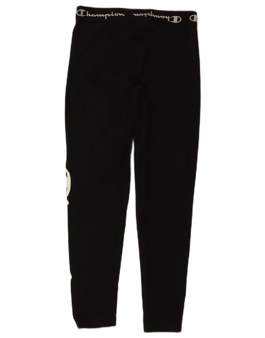 CHAMPION Womens Graphic Leggings UK 4 XS  Black Cotton