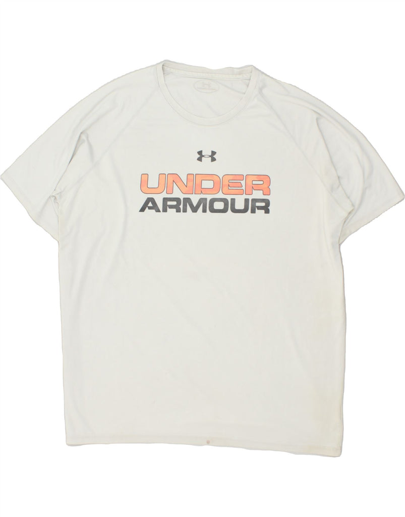 UNDER ARMOUR Mens Graphic T-Shirt Top Large White | Vintage Under Armour | Thrift | Second-Hand Under Armour | Used Clothing | Messina Hembry 