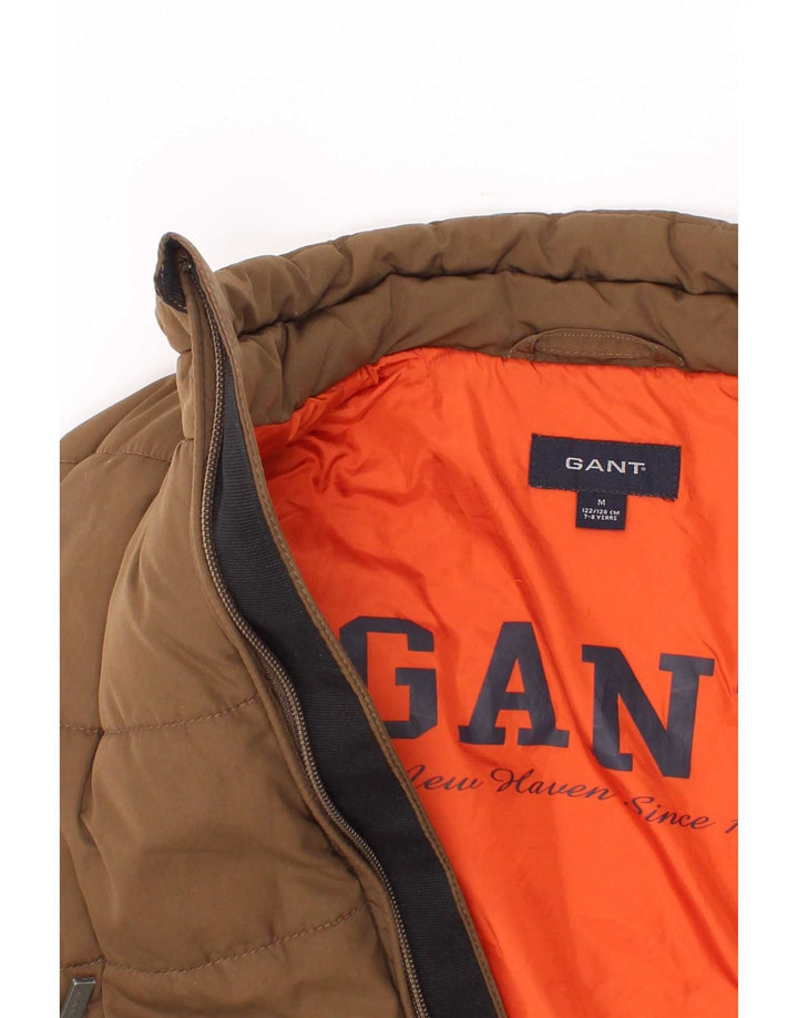 Gant Boys Padded Gilet 7-8 Years Medium Brown Polyester