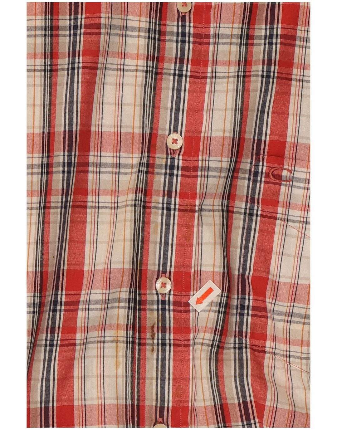 Carrera Mens Short Sleeve Shirt 2XL Red Check Cotton