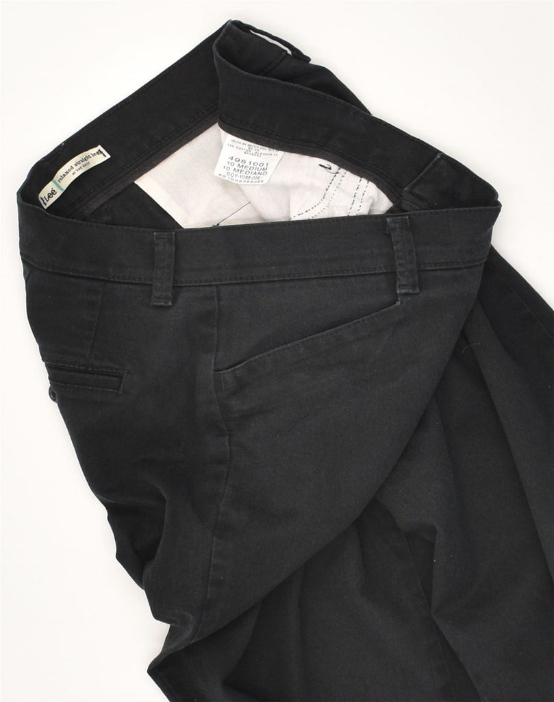 LEE Womens Straight Fit Relaxed Fit Straight Casual Trousers US 10 Medium W32 L31 Black | Vintage Lee | Thrift | Second-Hand Lee | Used Clothing | Messina Hembry 