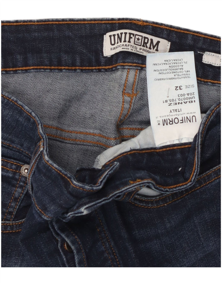 Uniform Mens Slim Jeans W32 L30 Navy Blue Cotton